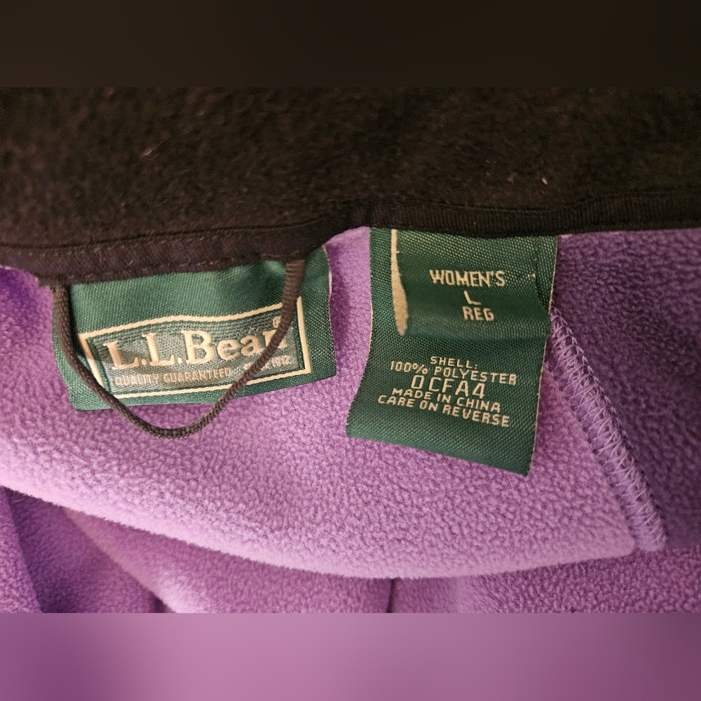 L.L.Bean Women’s Reg 3-in-1 Jacket Purple Polartec Fleece Liner Weather Channel - Picture 7 of 10
